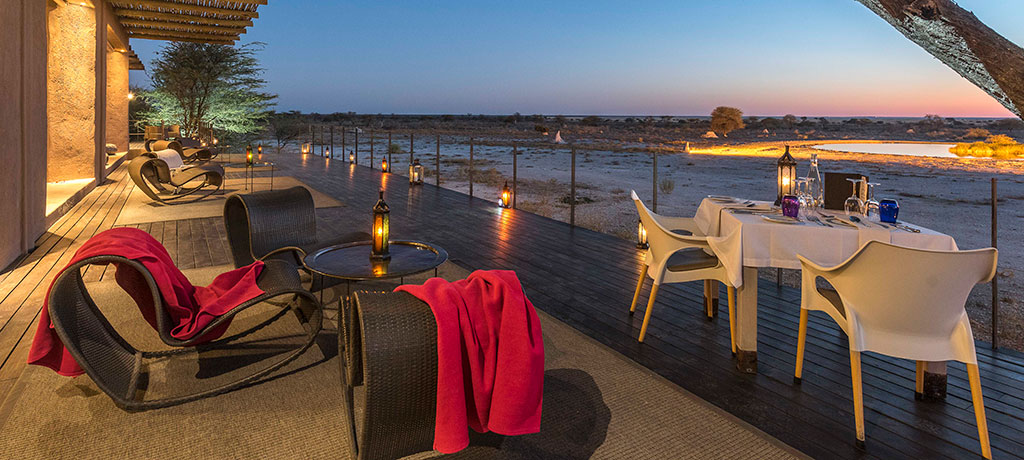 Africa Namibia Onguma Game Reserve Onguma The Fort deck 