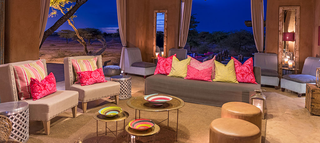 Africa Namibia Onguma Game Reserve Onguma The Fort lounge 