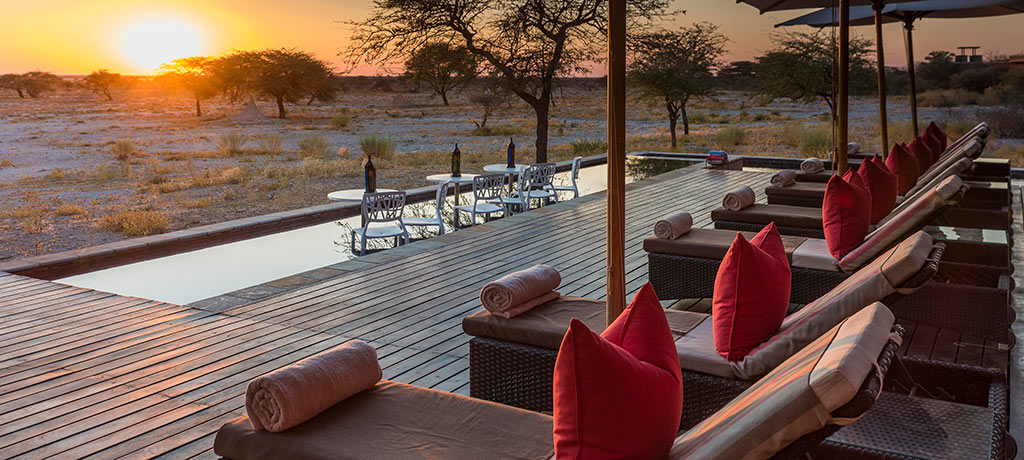 Africa Namibia Onguma Game Reserve Onguma The Fort pool deck