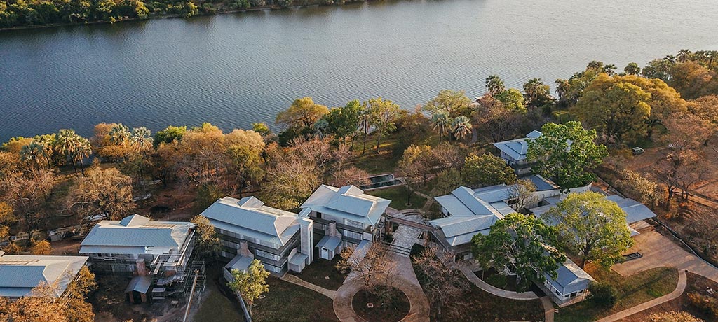 Africa Zimbabwe Victoria Falls Palm River Hotel Aerial View